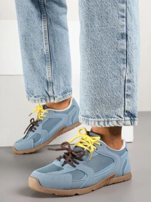 Niebieskie Sneakersy z Podwójnymi Sznurówkami Terfitra