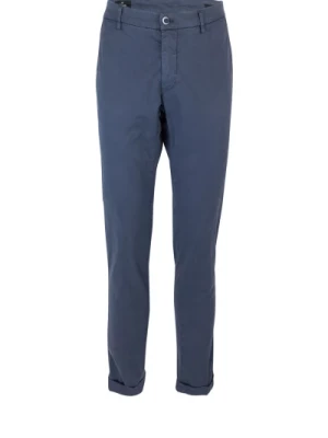 Niebieskie Spodnie Chino Regular Fit Zamek/Guzik Mason's