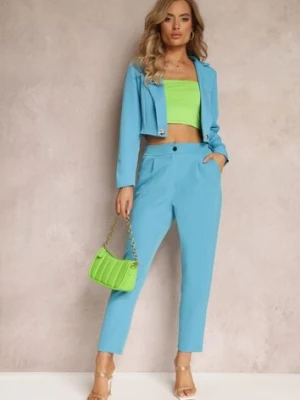 Niebieskie Spodnie Cygaretki Zalko new collection
