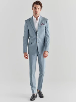 Niebieskie spodnie garniturowe P22SP-6G-004-N-S Pako Lorente