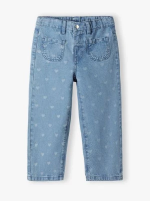 Niebieskie spodnie jeansowe w serduszka - Limited Edition