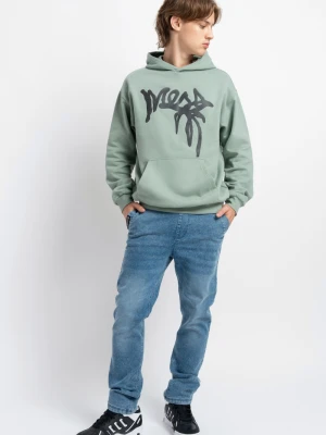 Niebieskie spodnie jeansowe z efektem sprania Reporter