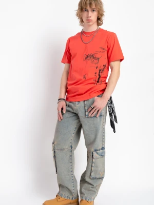 Niebieskie spodnie jeansowe z przestrzennymi kieszeniami model CARPENTER Reporter Young