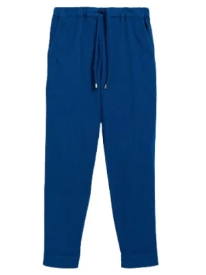Niebieskie Spodnie Joggingowe z Bawełny Stretch Max Mara
