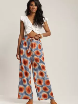 Niebieskie Spodnie Laomethylia r&f fashion