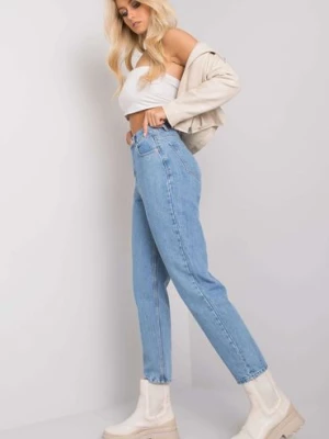 Niebieskie spodnie mom jeans RUE PARIS