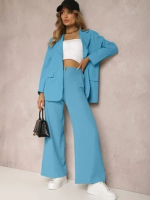 Niebieskie Spodnie Szerokie Laodaleia lily rose