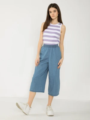 Niebieskie spodnie typu CULOTTY Reporter