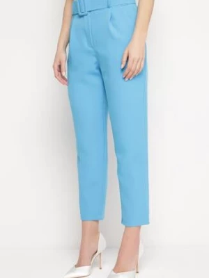 Niebieskie Spodnie z Paskiem Ioleina new collection