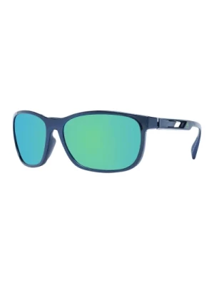 Niebieskie Sportowe Okulary Przeciwsłoneczne z Efektem Lustrzanym UV Adidas