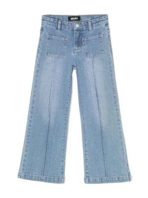 Niebieskie Stonewashed Bootcut Jeans Molo