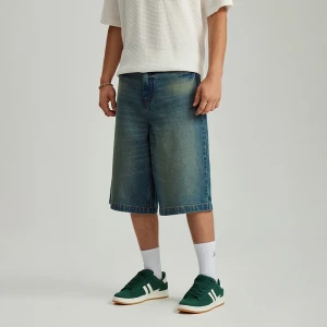 Niebieskie szorty jeansowe baggy fit vintage House