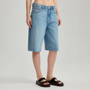 Niebieskie szorty jeansowe bermudy mid waist House
