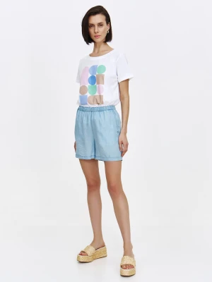 Niebieskie szorty z imitacji denimu Top Secret