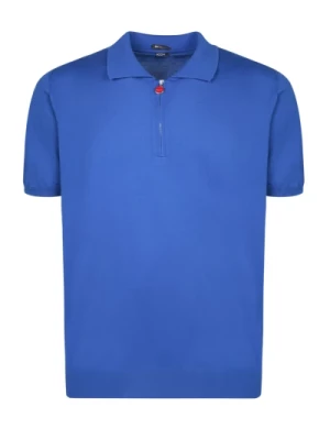 Niebieskie T-shirty Polosy dla mężczyzn Kiton