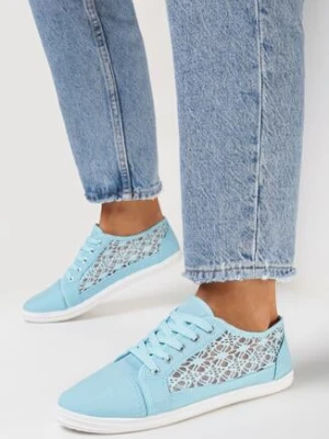 Niebieskie Tenisówki z Ażurowymi Bokami Ariemessa