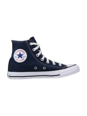 Niebieskie Wysokie Buty Sportowe dla Mężczyzn Converse