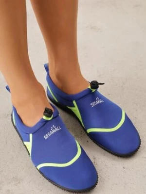 Niebiesko-Zielone Elastyczne Buty Sportowe do Wody Ralvie