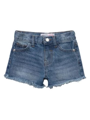 Niemowlęce jeansowe szorty z kieszeniami dla dziewczynki - niebieskie Minoti