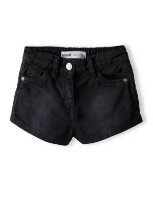Niemowlęce krótkie szorty jeansowe dla dziewczynki - czarne Minoti