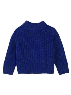 Niemowlęcy sweter nierozpinany z półgolfem - niebieski Minoti