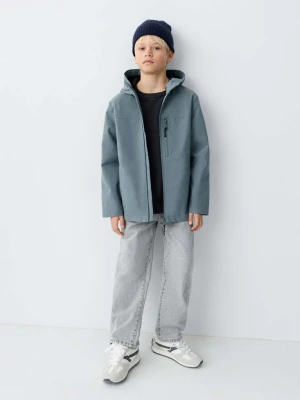 Nieprzemakalna kurtka z kapturem ciemnoniebieski - Dzieci - - MANGO KIDS