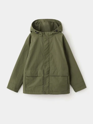 Nieprzemakalna kurtka z kapturem khaki - Dzieci - - MANGO KIDS