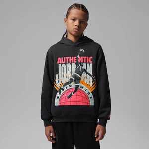 Nierozpinana bluza z kapturem dla dużych dzieci Authentic Jordan - Czerń