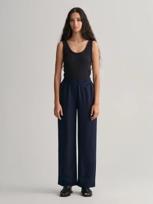 Zdjęcie produktu Niezapinane spodnie z lnu i wiskozy GANT