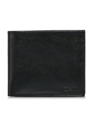Niezapinany czarny skórzany portfel męski OCHNIK