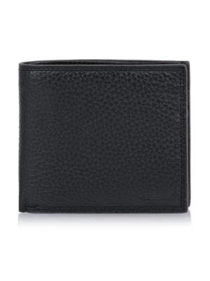 Niezapinany czarny skórzany portfel męski z RFID OCHNIK