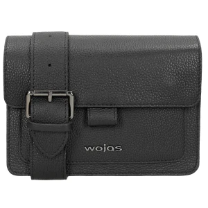 Czarna mała torebka damska ze skóry licowej 80240-51 Wojas