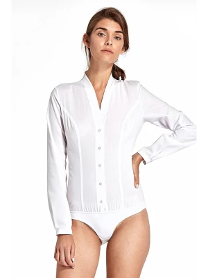 Nife Bluzka-body w kolorze białym rozmiar: 38