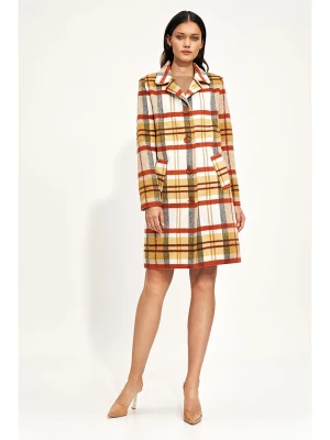 Nife Płaszcz przejściowy w kolorze beżowo-brązowo-białym rozmiar: 44