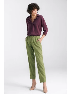 Nife Spodnie w kolorze zielonym rozmiar: 38