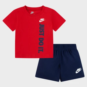 Nike Graphic Tee and Shorts Set uniseks Rampersy i zestawy dla dzieci czerwony rozmiar Odzież