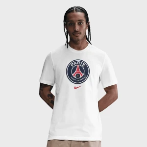 Nike PSG Crest Tee mężczyźni T-Shirty i Polo biały rozmiar Odzież