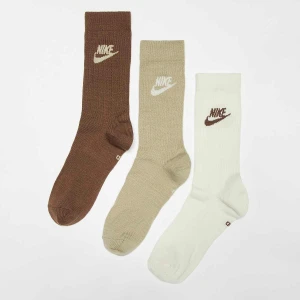 Nike 3 PACK - Sportswear Everyday Essential  offwht/beige/brown uniseks Skarpety wielokolorowy rozmiar Odzież