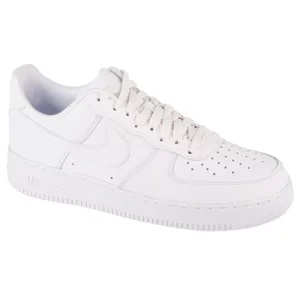 Nike Air Force 1 07 Fresh DM0211-100, Unisex, Białe, buty sneakers, skóra licowa, rozmiar: 36