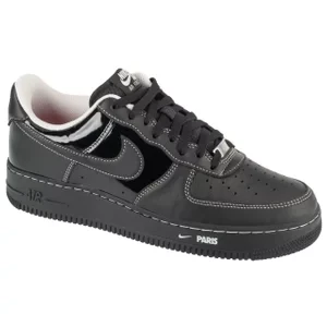 Nike Air Force 1 '07 Low City Pack Paris Patent HV6226-001, Męskie, Czarne, buty sneakers, skóra naturalna, rozmiar: 44,5