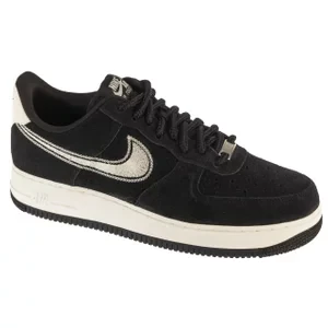 Nike Air Force 1 '07 Lv8 HJ4465-001, Męskie, Czarne, buty sneakers, skóra zamszowa, rozmiar: 44,5
