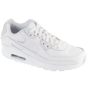 Nike Air Max 90 GS HF6358-102, Dla dziewczynki, Białe, buty sneakers, skóra licowa, rozmiar: 40