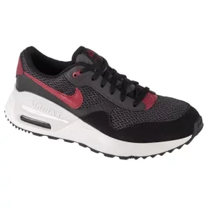 Nike Air Max System GS DQ0284-003, Unisex, Czarne, buty sneakers, skóra naturalna, rozmiar: 37,5