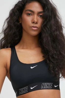 Nike biustonosz kąpielowy Logo Tape kolor czarny lekko usztywniona miseczka