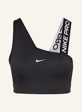 Nike Biustonosz Sportowy Pro Swoosh Asymmetrical schwarz