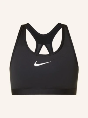 Nike Biustonosz Sportowy Swoosh Z Siateczką schwarz