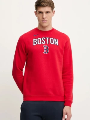 Nike bluza Boston Red Sox męska kolor czerwony z aplikacją NKPU-163N-BQ-LYA