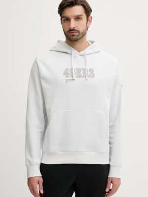 Nike bluza French Terry Club Hoodie męska kolor szary z kapturem z nadrukiem 01D1-0BB-9B-PF5