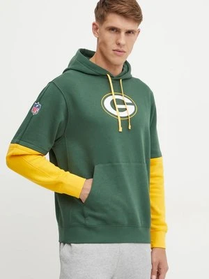 Nike bluza Green Bay Packers męska kolor zielony z kapturem wzorzysta 02F2-063K-7T-87G