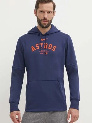 Nike bluza Houston Astros męska kolor granatowy z kapturem z nadrukiem